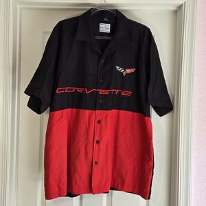 Corvette Garage Shirt Men's Size XL David Carey Originals Chevrolet Cotton Blend